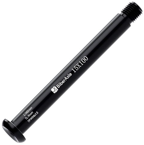 BiberAxle Steckachsen für Fox Fahrradgabeln 15mm, Mountainbike und Rennräder Aluminiumlegierung Naben Adapterachse, Gewindesteigung: 1.5mm, Spezifikationen: 15mm x 100mm und 110mm