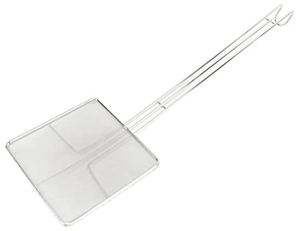 Mestolo per Schiumarola con Filtro Quadrato in Acciaio Inossidabile, Cucchiaio per Schiumarola per Pentole Calde, Filtro a Maglia Fine per Cucinare e Friggere Utensili da