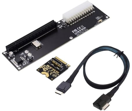chenyang Oculink SFF-8612 auf PCI-E 3.0/4.0 M.2 M-Key auf PCIe 3.0/4.0 X16 Adapter für eGPU/GPD Win Max2 Externe Grafikkarte & SSD