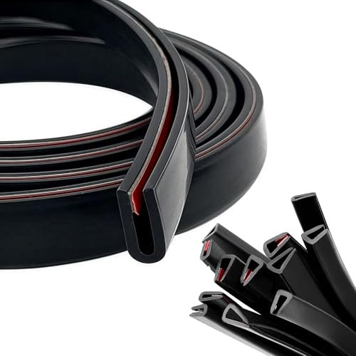 6M Gummidichtung, Autotürkantenschutz, Kantenschutz Blech, Selbstklebend Fassungsprofil, Kantenschutzprofil aus EPDM, Kantenschutzprofil 1.5mm-3mm Universal, für Blech, Autotüren, Luke, Tischecken