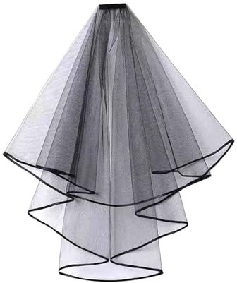 Hochzeitsschleier, Brautschleier, Vintage-Stil, doppellagig, Gaze, Netz, Spitzenschleier, Damen, Mädchen, Party, Kopfbedeckung, Zubehör, Foto-Requisiten (A), einfarbig, A