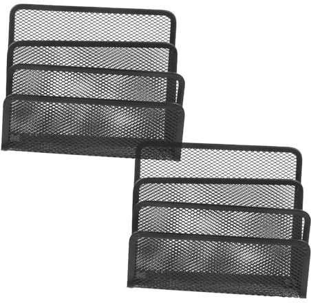 Gadpiparty 2stücke Briefsortierer Mesh Metal Organizer Für Schreibtisch Dokumentenhalter Ständer Zum Sortieren Von Briefen Und Papieren Bürozubehör Haushaltsorganisation