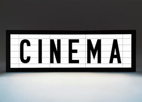 Kino RGB LED Neon Leuchtkasten mit Fernbedienung Wand montierbar Pulsierende Studio Warnschild Beleuchtete Lichter Schild für Kino Bibliotheken Cafés Home Wanddekoration USB Powered