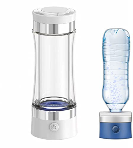 Hydrogen Water Bottle, Portable Hydrogen Water Ionizer Generator Ionizer SPE/PEM Membrane Technology Make Hydrogen Content Up To 1000-1200 PPB High Concentration USB Rechargeable 320Ml