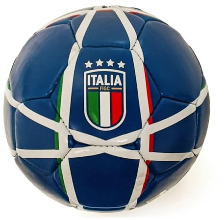 ITALIA FIGC Pallone da Calcio Licenza Ufficiale, Palla da calcio - Misura 5 - Blu e Bianco - Palla Professionale per Divertimento e Allenamento - Licenza Originale