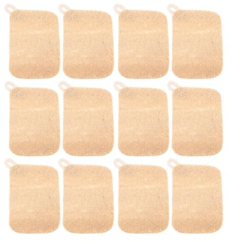 minkissy 12stücke Spülschwamm aus Luffa für Geschirr Küchenspülbürste Badbürste Handbürste Seifenspender-handbürste Geschirrbürste Spülbürste Handspülbürste Bürsten für Geschirr