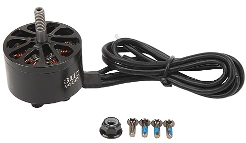 Moteur brushless Lmrysalque 900KV en alliage d'aluminium et cuivre avec rotor d'équilibrage précis pour drone de course FPV quadricoptère RC DIY (noir)
