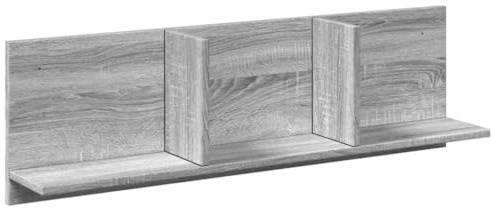 Mhdvray Wandschrank 100x16,5x30 cm Grau Sonoma, Moderner Hängeschrank aus Holzwerkstoff, Platzsparende Hängevitrine für Wohnzimmer, Küche und Flur, Stilvoller Schwebeschrank mit Stauraum