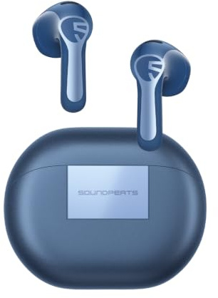 SoundPEATS Air6 HS Auriculares Inalámbricos BT 6.0, Cascos Semiabiertos con Controlador Biomagnético Triple de 13mm, Audio Lossless LDAC y Hi-Res, Cancelación de Ruido 4 Mic, 45H, IPX5, Carga Rápida
