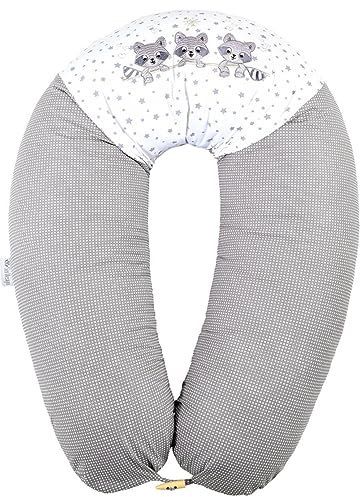 sei Design XXL Stillkissen 190x30 ergonomisch, Schwangerschaftskissen Seitenschläferkissen Komfortkissen Erwachsene, Abnehmbarer Stillkissen-Bezug aus Baumwolle, Pregnancy Pillow
