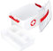 Relaxdays Scatola Medicine Cassetta Pronto Soccorsi per Conservare i Medicinali Plastica HLP: 14,5 x 30 x 21 cm, bianca