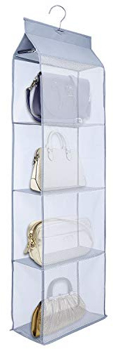 MaoXinTek Aufbewahrungsständer für Handtasche, 4 Fächer, zum Aufhängen, Organizer, für Schals für Wohnzimmer, Schlafzimmer