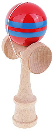 Sitrda Kendama Ball Giapponese Tradizionale Legno Gioco Equilibrio Giocattolo Educativo?Rosso?