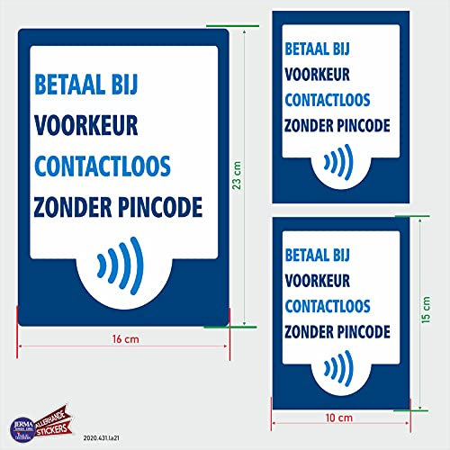Paga preferibilmente senza contatto, set adesivo cassa