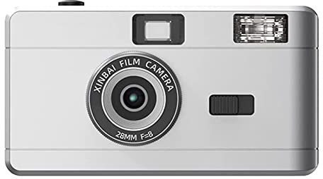 ZXNQ Appareil Photo Vintage argentique pour Les étudiants, Les Enfants, Les Adultes - ce Paquet ne Contient Pas de Film ni de Piles,Argent