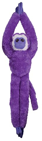 Deluxebase EcoBuddiez Tree Huggers - Purple Squirrel Monkey from Small 55cm Hanging Soft Toy made from Recycled Plastic Bottles. Eco-Friendly Soft and Cuddly Plush Toy