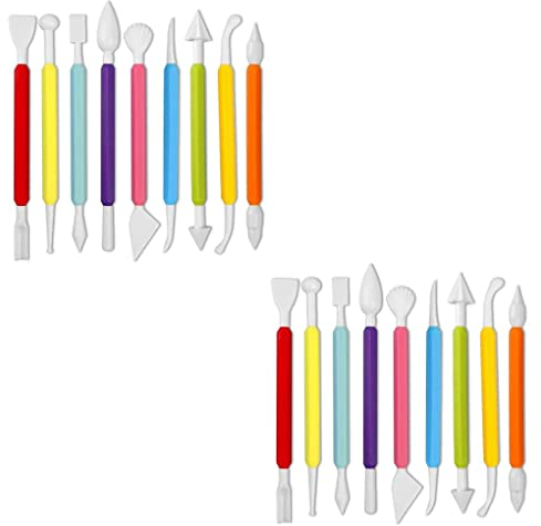 2 Satz von Fondant DIY Modellierung Erwachsene Werkzeuge Kuchen Dekorieren Haushalt Geburtstagsfeier Dessert Backformen Kochbedarf Küche