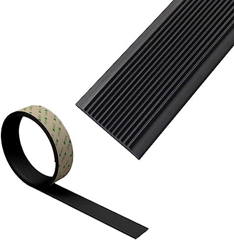Treppenkantenprofil Antirutsch Treppe Treppenkanten Übergangsstreifen Schwarz, Rutschfeste PVC-Treppenkante Für Hausflur, Kinderzimmer, Veranda, Restaurant, Hotel Und Außenstufen, Selbstklebend ( Colo