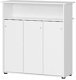 Schildmeyer Reno 400 701798 - Mesa de recepción, Color Blanco, 107 x 44 x 111 cm