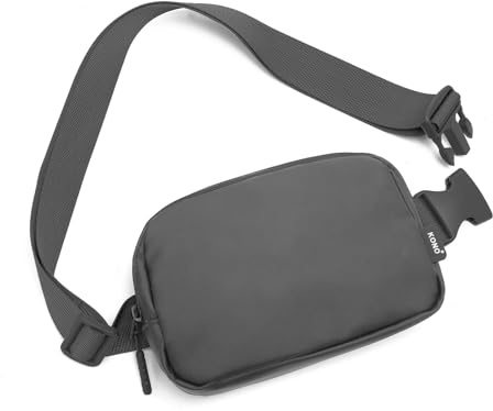 Kono Mode Bauchtasche Gürteltasche Umhängetasche Wasserabweisende Hüfttasche Leichtgewichtige kleine Reise-Brusttasche mit verstellbarem, erweitertem Gurt (Grau)