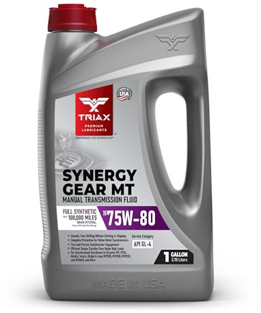 TRIAX Synergy Gear MT 75W-80 GL-4, Full Synthetic Manual Transmission and Gear Box (1 Gallon)