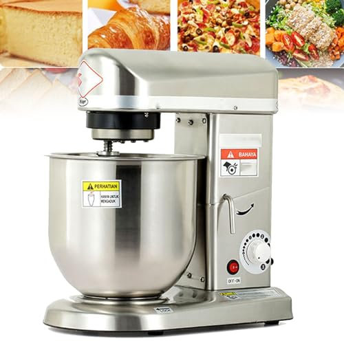 Mixer debout professionnel, bol à mélanger à 3 vitesses 10L Bol à 500W Bouxeur électrique avec bol à mélange, batteur et pâte à pâte, mélangeur à gâteau de cuisine commerciale et mélangeur ,10L