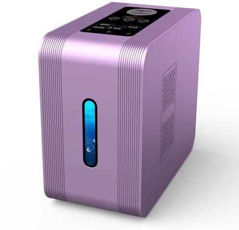 FXNFXLA Máquina De Inhalación De Hidrógeno, Generador De Agua De Hidrógeno Mixto Ho De 900 Ml/Min, Inhalador De Doble Puerto con 5 Sistemas De Detección Inteligentes, Ionizador De Agua Pem