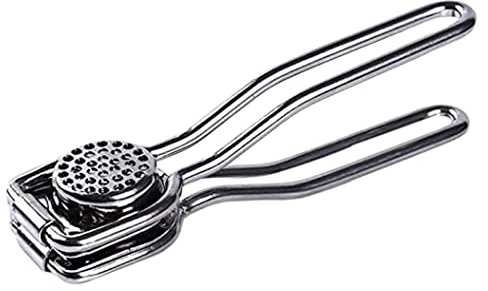 MOBAAK Schiaccia Aglio Spremi Aglio Strumento Multifunzionale per Estrusione Rotonda da Cucina per Frantoio per Aglio in Acciaio Inossidabile Spremiaglio