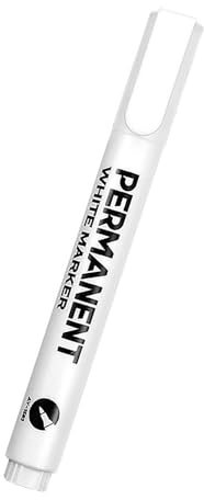 EUZUXU Permanent Marker Wasserfester Stift, Weiß, 2,0 mm Fadenbreite, Schnell Trocknender, für Karton, Glass Holz, Metall, Keramik Tassen, Lackmarker, Stoff, Leinwand