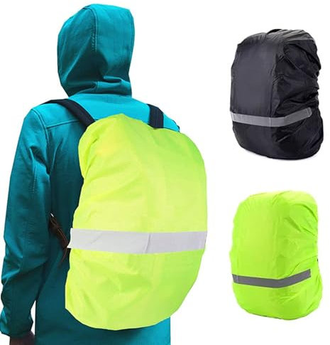 Lot De 2 Protection Sac À Dos Pluie Housse Cartable,Housses De Protection Contre La Pluie Pour Cartable,Réflecteurs,Protection Contre La,Accessoires Réfléchissants,Sacoche,Convient aux voyages plein