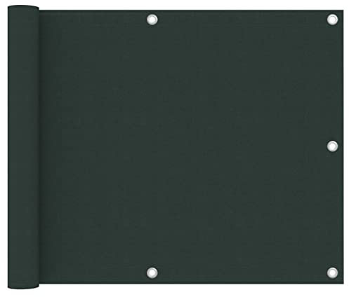 LLEZKBR Balkonsichtschutz dunkelgrün 75x300 cm Oxford Stoff