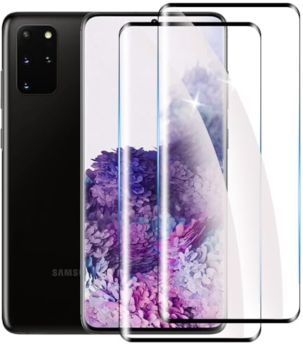 Lyphpe 【2-PACK】 Designed for Samsung Galaxy S20 Plus Screen Protector Case Friendly, 3D Curved, Screen Protector Tempered Glass cell Phone Film HD Clear