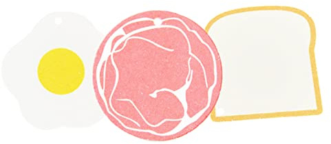 Toast Style Sponge Kitchen Dish Scrubber 3pcs Reusable | Easy Clean, Efficient Use, Cute Form, for Bathtubs and Sinks