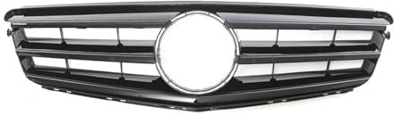 Kühlergrill Vorne Für C-Klasse W204 C180 C200 C350 Für GTR-Stil 2008–2014 Auto Silber Diamanten Kühlergrill Glänzend Schwarz Frontstoßstangengrill Front Kühlergrill(Sport-Glossy Black)