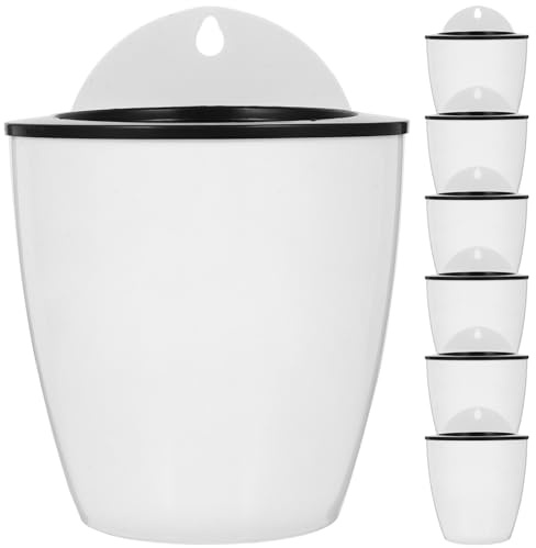 Abaodam 7 Pièces Pots de Fleurs Suspendus à Arrosage Automatique pour Intérieur et Extérieur Pots Autonome pour Plantes et Fleurs Durable