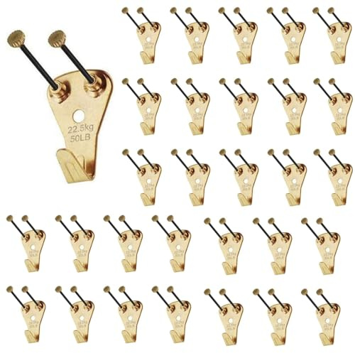 InYoHui 30PCS Strong Picture Hooks Heavy Duty Hold 50LBS No-Drill Wall Hangers