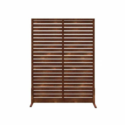 Clôture extérieure – Panneaux de bois autoportants pour jardin, terrasse, balcon et arrière-cour – Design élégant de pergola (couleur 2, 90 x 120 cm)