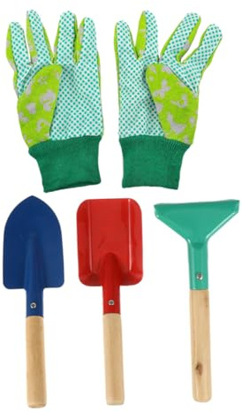 Mipcase 5 Piezas Herramientas de Jardinería para Pala y Rastrillo Guantes Incluidos Compacto y Seguro para Actividades al Aire y Regalos Educativos Color Aleatorio Color Aleatorio