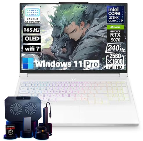 Lenovo Legion 7i Gaming Laptop - 16'' 2.5K OLED 240Hz (2560 x 1600), Intel-15 Core Ultra 9 275HX, NVIDIA GeForce RTX 5070, AI Gaming Laptop, Wi-Fi 7, Win11 Pro, for Gamer (64GB RAM + 2TB SSD)