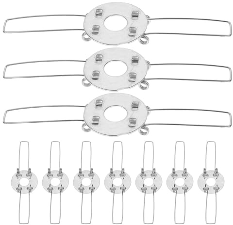 SHINEOFI Clips de Resorte Metálicos para Pantallas de Lámpara Fijadores de Pantalla Galvanizados 10 Unidades Adaptadores para Lámparas Colgantes Escritorio Sujeción Segura y Resistente