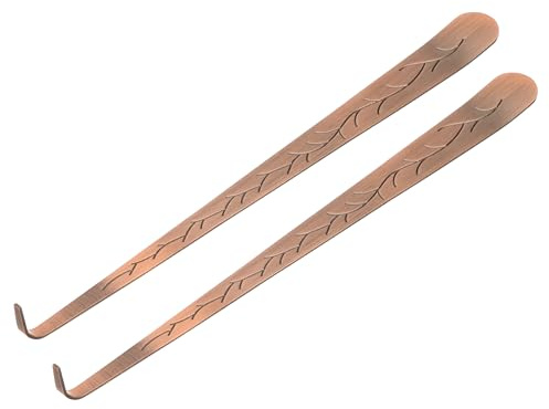 QUARKZMAN 2 Stück Kerzendocht Taucher Kerzenlöscher Docht Haken Flaches Design Kupfer