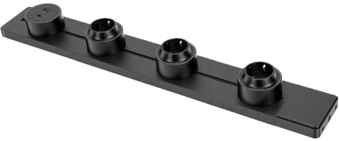 SEAFRONT 10W 60cm Power Track-uttag, USB A och C-uttag, Svart | Löstagbart uttag för elektriska skenor, grenuttag under skåpet, rostfritt stål, PC Flamskyddsmedel, Kök hemmakontor