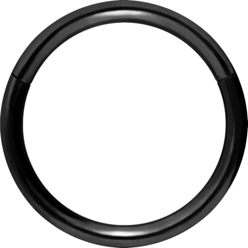 PIERCINGLINE Segmentring Clicker aus Chirurgenstahl - Piercing Ring in Gold, Silber, Rose, Schwarz oder Blau - für Nase, Septum, Ohr, Helix oder Tragus