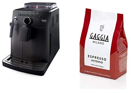 Gaggia HD8749/01 Naviglio, Macchina per Espresso Superautomatica, 1850 W, Nero + Miscela Espresso Intenso in Grani, 500 gr
