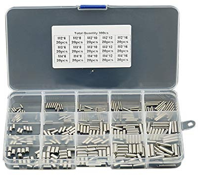 XIZONLIN 300 Stück M2 M3 M4 Zylinderstifte Edelstahl Zylinderstift Paßstifte, Zylinderstift Stifte Befestigen