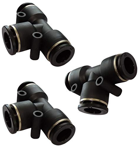 AERZETIX - 3x Raccordo connessione rapida connettore in T 3x Ф12mm pneumatico compressore d'aria compressa - C17158
