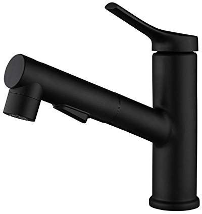 Wasserhahn Ausziehbar Armatur Bad mit Herausziehbarer Brause, Schwarz Heiß und Kalt Dual-Mode-Badarmatur Multifunktional Mischbatterie Bad mit Brause Waschtischarmatur für Bad