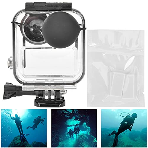 Custodia impermeabile per action cam, custodia protettiva per action camera panoramica, custodia impermeabile regolabile per fotocamera subacquea con profondità di 20 m, accessorio per immersioni esti