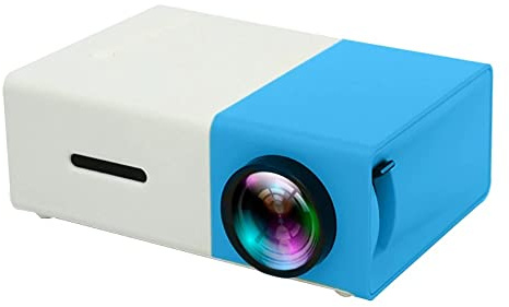 Proyector Portatil Mini Bluetooth, YG300 Mini Proyector Portátil para Movil, Soporta 1080p Full HD, Regalo Navidad Infantil, Recargable, Compatible USB/HDMI/SD/AV Proyector para Exteriores,Azul