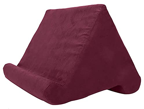 Felenny Tablet-Ständer-Kissen, Mehrere Winkel, Weicher Kissenständer, Keilhalter, Universeller Faultierhalter Mit Großen Netztaschen für Buch, Leser und Zeitschriften